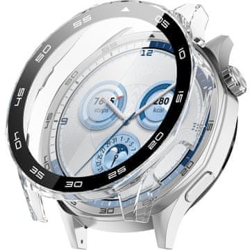 GS Ovitek 2 v 1 + kaljeno steklo za Huawei Watch GT 5 46 mm, prozoren
