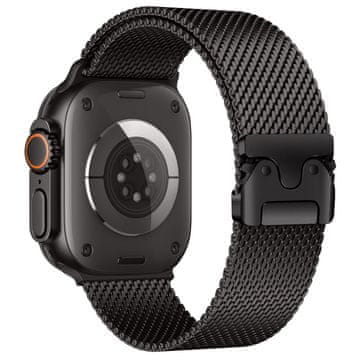 GS Zapestnica za Apple Watch 1/2/3/4/5/6/7/8/9/10/11/SE Ultra 1/2/3 42/44/45/46/49mm, črna
