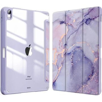 GS Ovitek za iPad 11" 2025 A16 (11. gen.) / iPad 10.9" 2022 (10. gen.), Smartcase Hybrid, z držalom za pisalo, marmorno vijolična