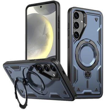 GS Ovitek za Samsung Galaxy S24 FE, vojaški MagSafe, moder