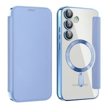 GS Ovitek za Samsung Galaxy S24 FE z RFID denarnico MagSafe z zaščito kamere, moder