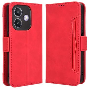 GS Preklopni ovitek za Oppo A40 / Oppo A40m, reža za kartico, rdeč