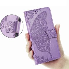 GS Ovitek za Oppo A40 / Oppo A40m, metuljček, vijoličen