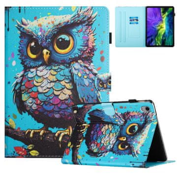 GS Ovitek za iPad 11" 2025 A16 (11. gen.) / iPad 10.9" 2022 (10. gen.), z zavihkom, sova