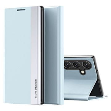 GS Ovitek s preklopom za Samsung Galaxy S24 FE, stranski magnetni, moder