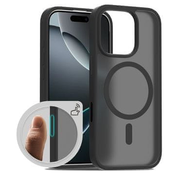 Overboard Ovitek MagSafe za iPhone 16 Pro, mat ovitek, aktivni gumb, mat/črn