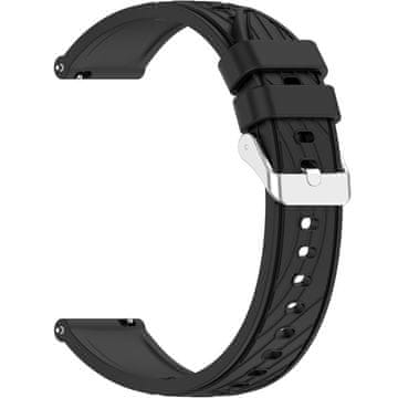 GS Univerzalni silikonski pašček 18 mm, črne barve