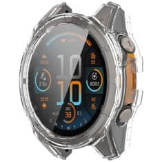 GS Ovitek 2 v 1 + kaljeno steklo za Garmin Fenix 8 43 mm, prozoren