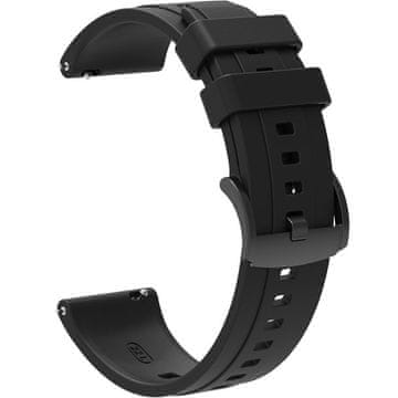 GS Univerzalni silikonski pašček 22 mm, črne barve