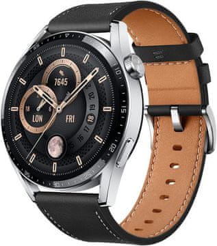 GS Univerzalni usnjen pašček 22 mm, črne barve