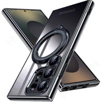 GS Magnetni ovitek za Samsung Galaxy S25 Ultra, za MagSafe, črn