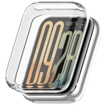 GS 2v1 ovitek z zaščitnim ščitnikom za zaslon za Xiaomi Smart Band 9 Pro, prozoren