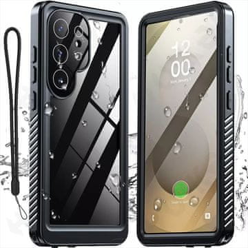 GS Vodoodporno ohišje IP68 za Samsung Galaxy S25 Ultra, črne barve