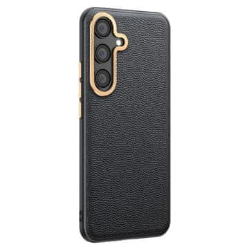 GS Usnjen ovitek za Samsung Galaxy S25+ Plus, hibridno usnje, sivo