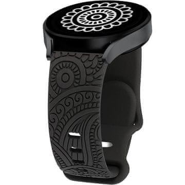 GS Univerzalni silikonski pašček 20 mm, Carven, črne barve