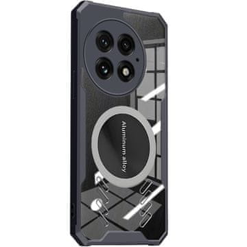 GS Ovitek za OnePlus 13, z magnetno ploščo, prozoren / črn