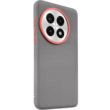 GS Usnjen ovitek za OnePlus 13, hibridno usnje, sivo