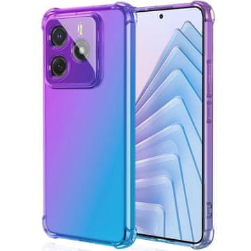 GS Gradientni ovitek proti padcem za Xiaomi Redmi Note 14 5G, vijoličen/moder