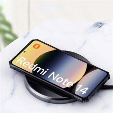 Overboard Ovitek za Xiaomi Redmi Note 14 5G, hibridni z zaščito pred padci, črn