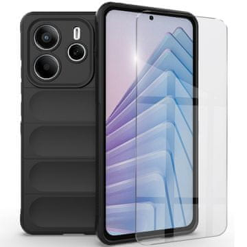 GS Ovitek za Xiaomi Redmi Note 14 5G, igralni, udarno odporen, črn + 9H steklo