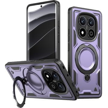 GS Ovitek za Xiaomi Redmi Note 14 Pro 5G / Xiaomi Poco X7 5G, vojaški MagSafe, vijoličen