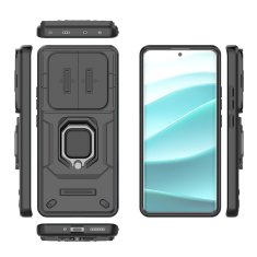 Overboard Ovitek za Xiaomi Redmi Note 14 Pro 5G / Xiaomi Poco X7 5G, stojalo s kamero in objektivom, črn