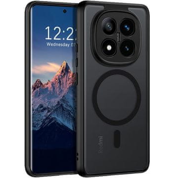 Overboard Ovitek za Xiaomi Redmi Note 14 Pro+ 5G, za MagSafe, mat ovitek, črn