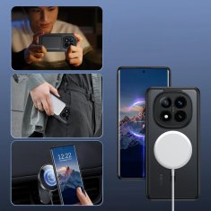Overboard Ovitek za Xiaomi Redmi Note 14 Pro+ 5G, za MagSafe, mat ovitek, črn