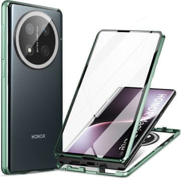 GS Ovitek za Honor Magic 7 Lite, dvojno magnetno steklo, zelen