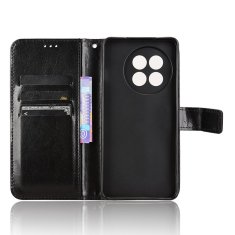 GS Ovitek denarnica Crazy Horse za OnePlus 13R, črn