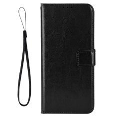 GS Ovitek denarnica Crazy Horse za OnePlus 13R, črn
