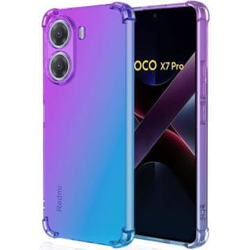GS Gradientni ovitek za Xiaomi Poco X7 Pro 5G, vijoličen/moder