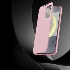 GS Ovitek denarnica s preklopom za Samsung Galaxy S25 Ultra Smart View, roza