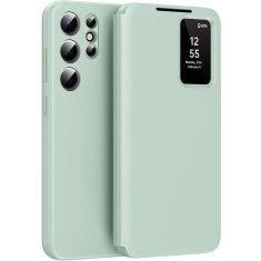 GS Ovitek denarnica s preklopom za Samsung Galaxy S25 Ultra Smart View, zelen