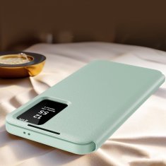 GS Ovitek denarnica s preklopom za Samsung Galaxy S25 Ultra Smart View, zelen