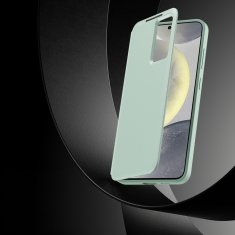 GS Ovitek denarnica s preklopom za Samsung Galaxy S25 Ultra Smart View, zelen