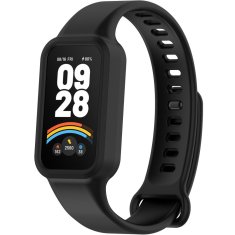GS Silikonski pašček za Xiaomi Smart Band 9 Active / Xiaomi Redmi Band 3, črn
