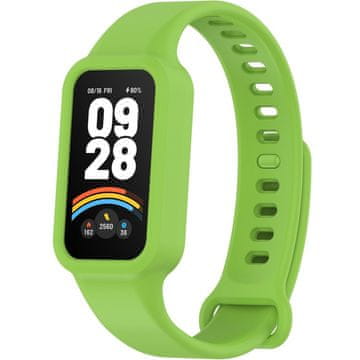 GS Silikonski pašček za Xiaomi Smart Band 9 Active / Xiaomi Redmi Band 3, svetlo zelen