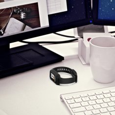 GS Silikonski pašček za Xiaomi Smart Band 9 Active / Xiaomi Redmi Band 3, črn