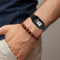 GS Silikonski pašček za Xiaomi Smart Band 9 Active / Xiaomi Redmi Band 3, črn