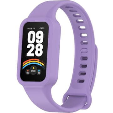 GS Silikonski pašček za Xiaomi Smart Band 9 Active / Xiaomi Redmi Band 3, vijoličen