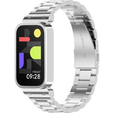 GS Jeklena zapestnica za Xiaomi Smart Band 9 Active / Xiaomi Redmi Band 3, srebrna