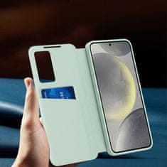 GS Ovitek denarnica s preklopom za Samsung Galaxy S23 Ultra Smart View, zelen