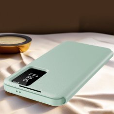GS Ovitek denarnica s preklopom za Samsung Galaxy S23 Ultra Smart View, zelen