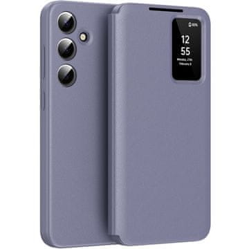 GS Ovitek denarnica s preklopom za Samsung Galaxy S25 Smart View, vijoličen