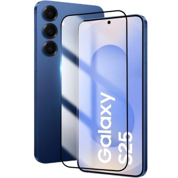 GS 3D kaljeno steklo za Samsung Galaxy S25, črn okvir