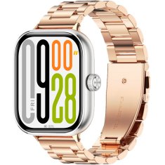 GS Jeklena zapestnica za Xiaomi Redmi Watch 5, roza in zlata