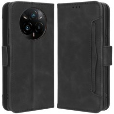 GS Realme 14 Pro+ 5G preklopni ovitek, reža za kartico, črna