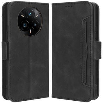 GS Realme 14 Pro+ 5G preklopni ovitek, reža za kartico, črna