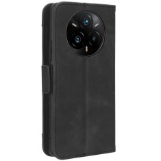 GS Realme 14 Pro+ 5G preklopni ovitek, reža za kartico, črna